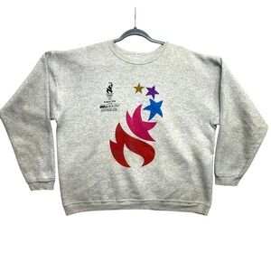 1996 Atlanta Olympics BellSouth Official Sponsor Sweatshirt Size L Crewneck Gray